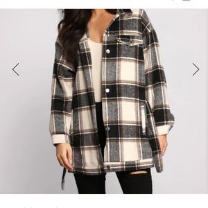 Windsor flannel jacket new. THE ONE BELTED FLANNEL SHACKET